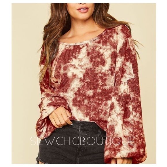 Spaghetti Back Detailed Tie Dye Knit Top Rust - Picture 1 of 7